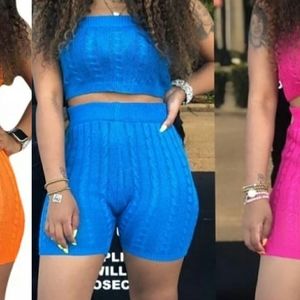 Knit short tube top set